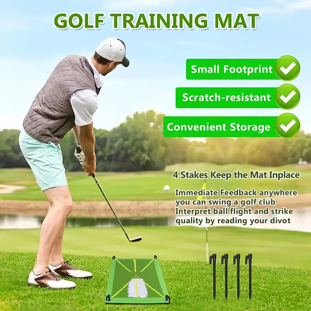 Golf Training Mat Swing Track Practice Marking Pad Detection Batting Ball Trace Directional Detection Mat